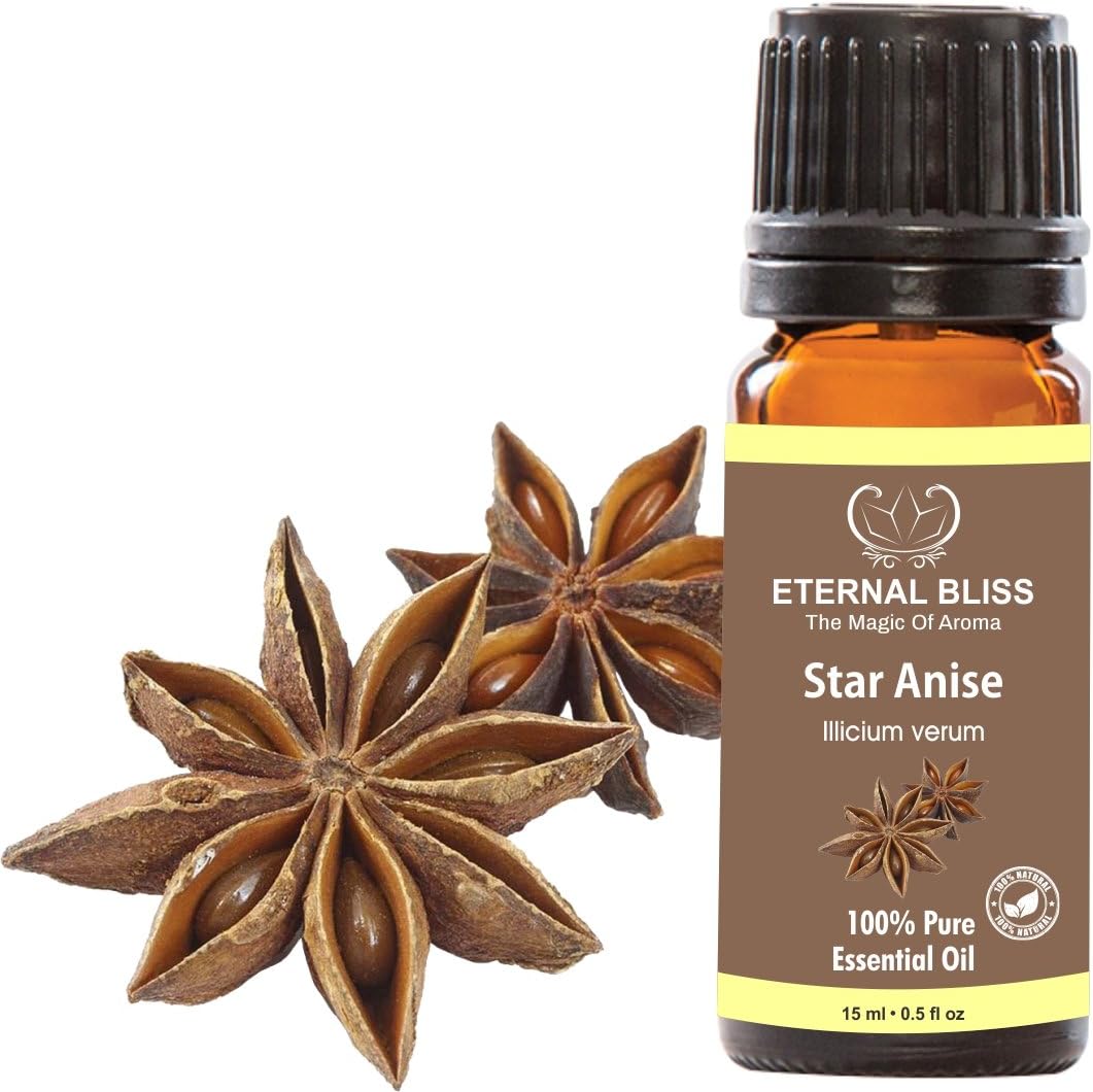 Eternal Bliss Star Anise Essential Oil Illicium Verum 100 Pure Natural Therapeutic Grade Aromatic Oil Uncut Essential Oil 15ml Amazon In Health Personal Care