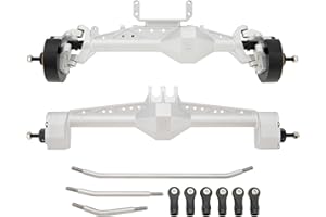 MEUS RACING Capra 1.9 Portal Axles Kit with Isokinetic 3-Section CVDs and Ackerman Steering Structure for Axial Capra 1.9 4X4 and DIY SCX10 SCX10 II Upgrades Parts (Standard-Silver)