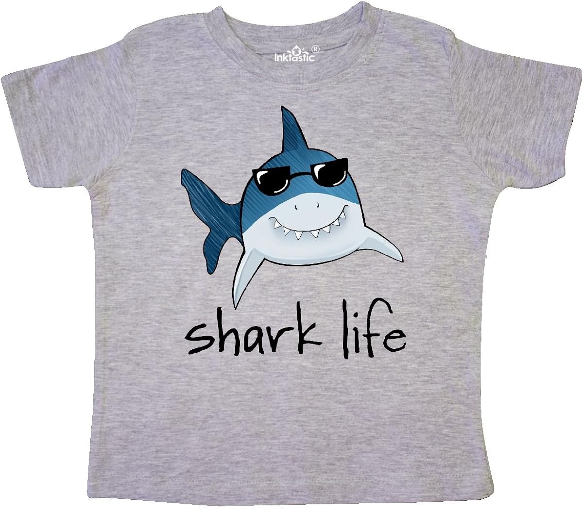 inktastic Shark Life Fun Shark with Sunglasses Toddler T-Shirt