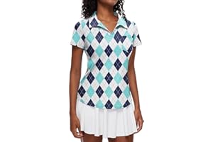 Loovoo Womens Golf Shirts Short Sleeve Collared V-Neck Casual Polos Quick Dry Workout Tennis Tops
