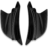 Yiwview 2PCS Motorcycle Fairing Wings, Carbon Fiber Side Air Deflectors Aerodynamic Winglets, Self-Adhesive Motorcycle Wind Deflector for Scooter (Carbon Fiber)