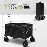 TECKNET Folding Festival Camping Trolley Cart Wheels Brakes 180L 150KG Garden view 2