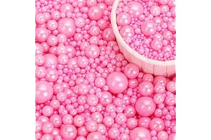 Edible Pearl Sugar Sprinkles Pink Candy 120g/ 4.2oz Baking Edible Cake Decorations Cupcake Toppers Cookie Decorating Ice Crea