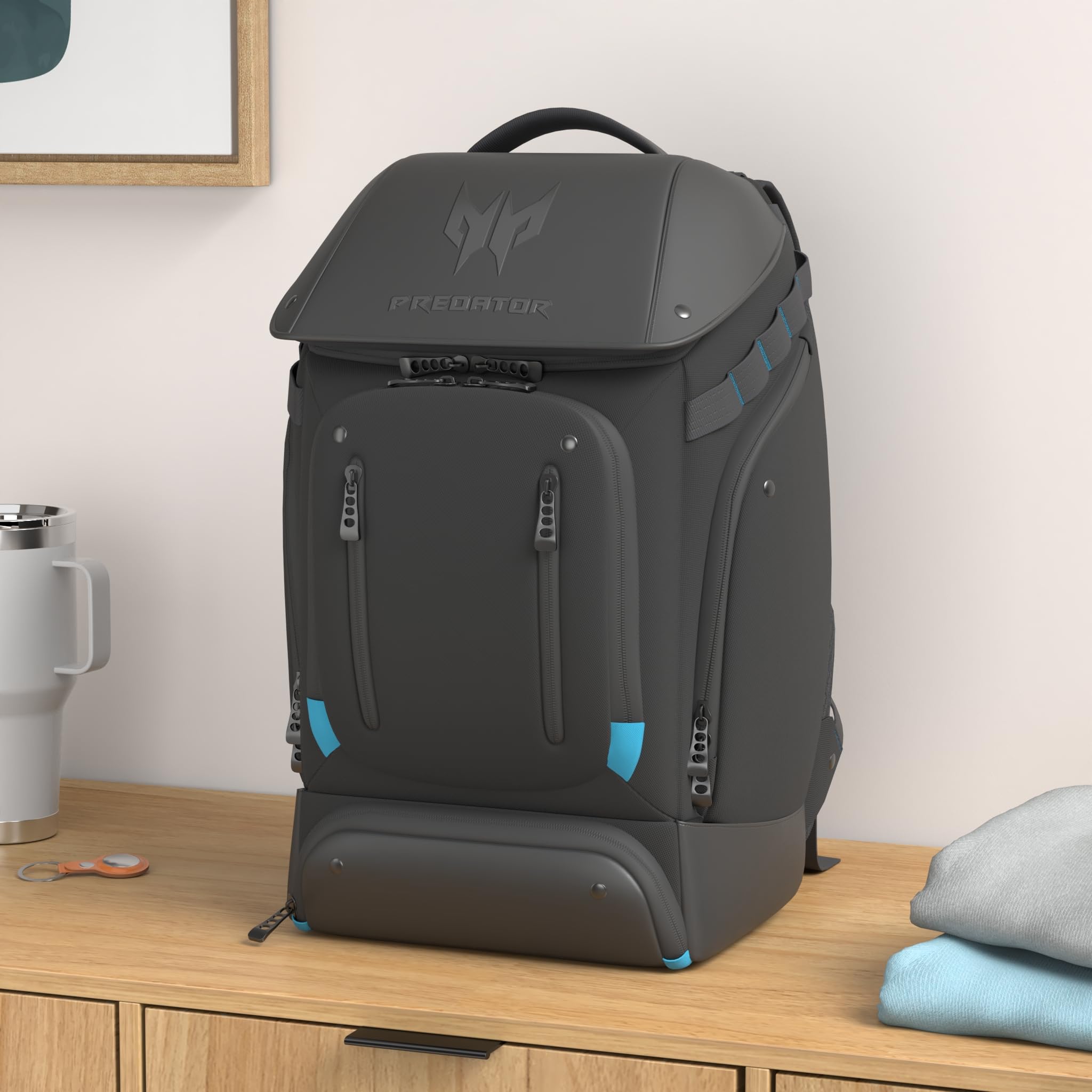 Acer PBG591 Predator Utility Gaming Backpack, Water Resistant and Tear Proof Travel Backpack Fits and Protects Up to 17.3
