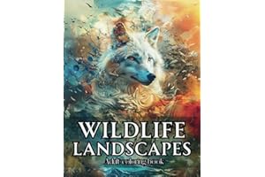 Wildlife Landscapes vol 2 - Coloring Book for Adults | Take in the beauty of North American animals in their natural habitats: Outdoor Scenes of ... Deer, Elk, Moose, Bears, Turkeys and more