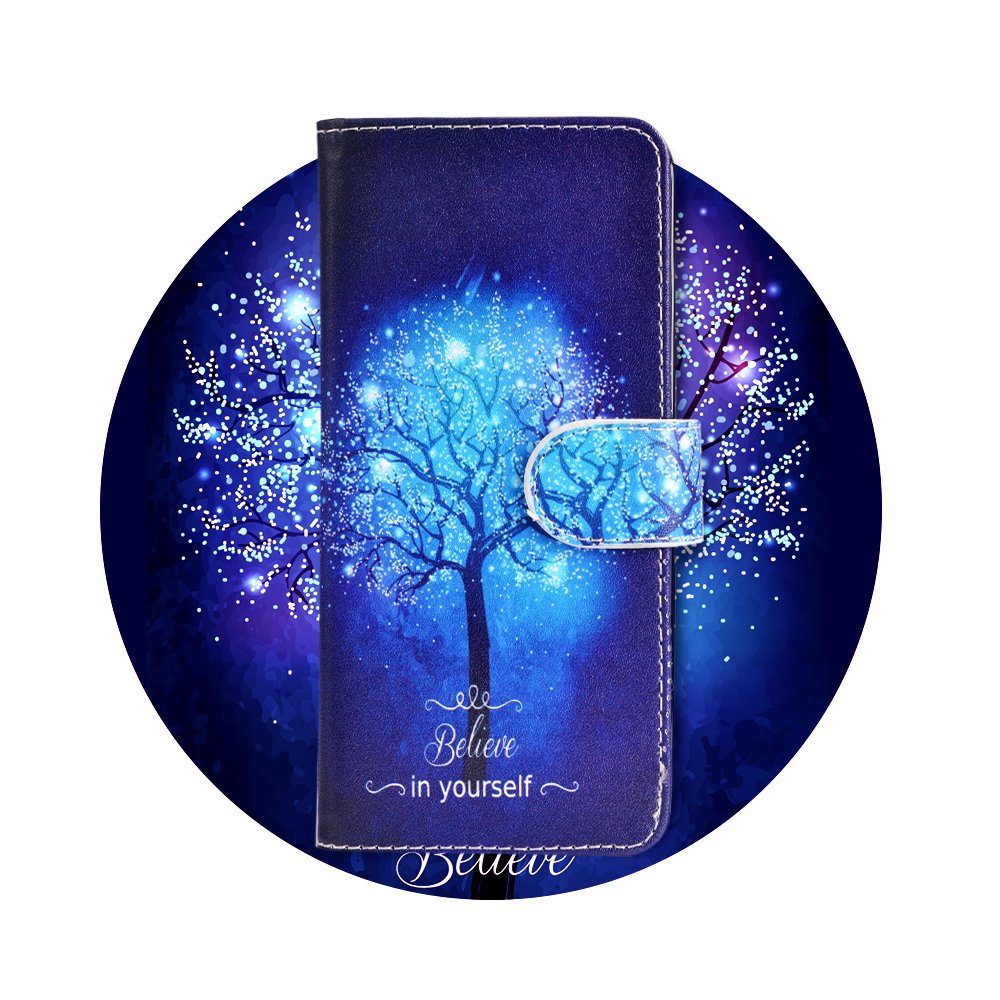 Huawei Mate 10 Lite Case, MagicSky Huawei Mate 10 Lite Wallet Case Folio Flip Premium PU Leather Case Cover with Card Holder Slot Pockets,Wrist Strap,Magnetic Closure for Huawei Mate 10 Lite, Believe in yourself
