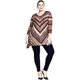 AVENUE Women's Plus Size Tunic - Delaney Stripe