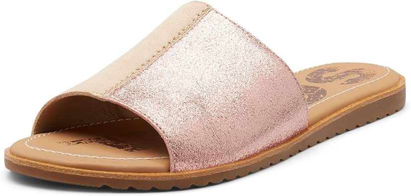 Amazon.com | Sorel - Womenâs Ella Block Slide, Suede Sandal with Strap | Slides