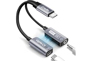 Magnetic USB-C to 3.5mm Audio Adapter and Charger 2 in 1 Headphone and Charger Type C Audio Adapter with PD 60W Fast Charging