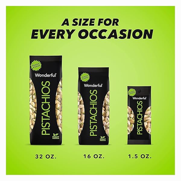 WONDERFUL PISTACHIOS IN SHELL, ROASTED & SALTED NUTS, 1.5 OUNCE BAG (PACK OF 9), PROTEIN SNACKS, ON-THE-GO, INDIVIDUALLY WRAPPED HEALTHY SNACKS FOR ADULTS