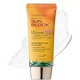 TIBENA Always Real Sun Block SPF 45 – Lightweight Korean Face Sunscreen for Daily UV Protection | No White Cast | For Sensitive, Oily & Acne-Prone Skin | Non-Greasy, Fragrance-Free | 60g