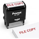 Promot File Copy Self Inking Rubber Stamp - Stamp for Office &amp; Business Use | Bold High-Visibility Imprint, Improves Document Organization, Crisp &amp; Consistent Impressions, Thousands of Clear Stampings