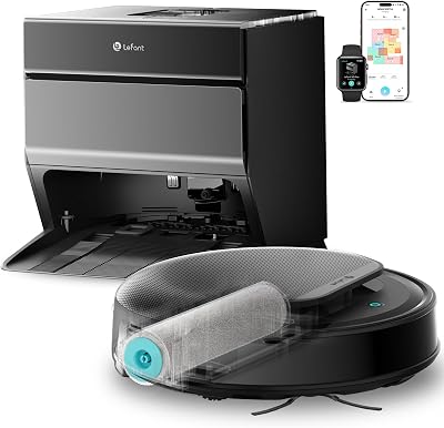 M5 Pro Robot Aspirateur Laveur Rouleau 23000Pa 100% Anti-Enroulement