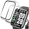 Polyjoy [2 Pack] Screen Protector Case Compatible with TOZO S2 44mm smartwatch,Hard PC case Protective Screen Bumper Sensitiv