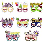 8 Pcs Happy Birthday Glasses for Kids Party Glasses Birthday Party Favor Photo Booth Props for Boys Girls