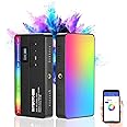Sutefoto RGB LED Video Light 15 (W) /360° Full Colors/CRI 96+/5000mAh Battery/ 2800K-10000K On-Camera Lighting Mini Pocket Light for Vlog YouTube Videos, Portable LED Camera Light.