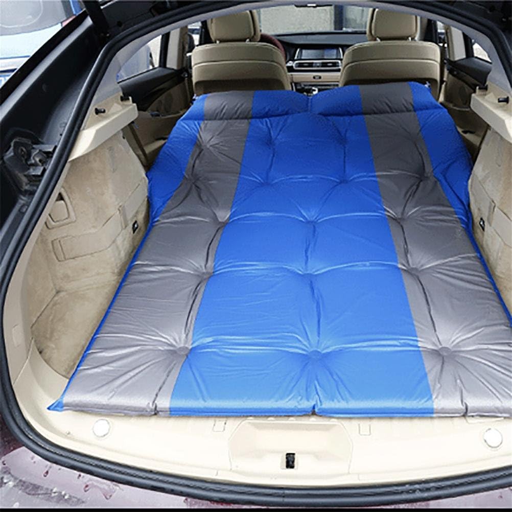 Matelas Gonflable Pour Voiture - 130x27x37 Cm - Bleu/gris - En PVC - Pour Dormir En Voyage, Road Trip, Camping