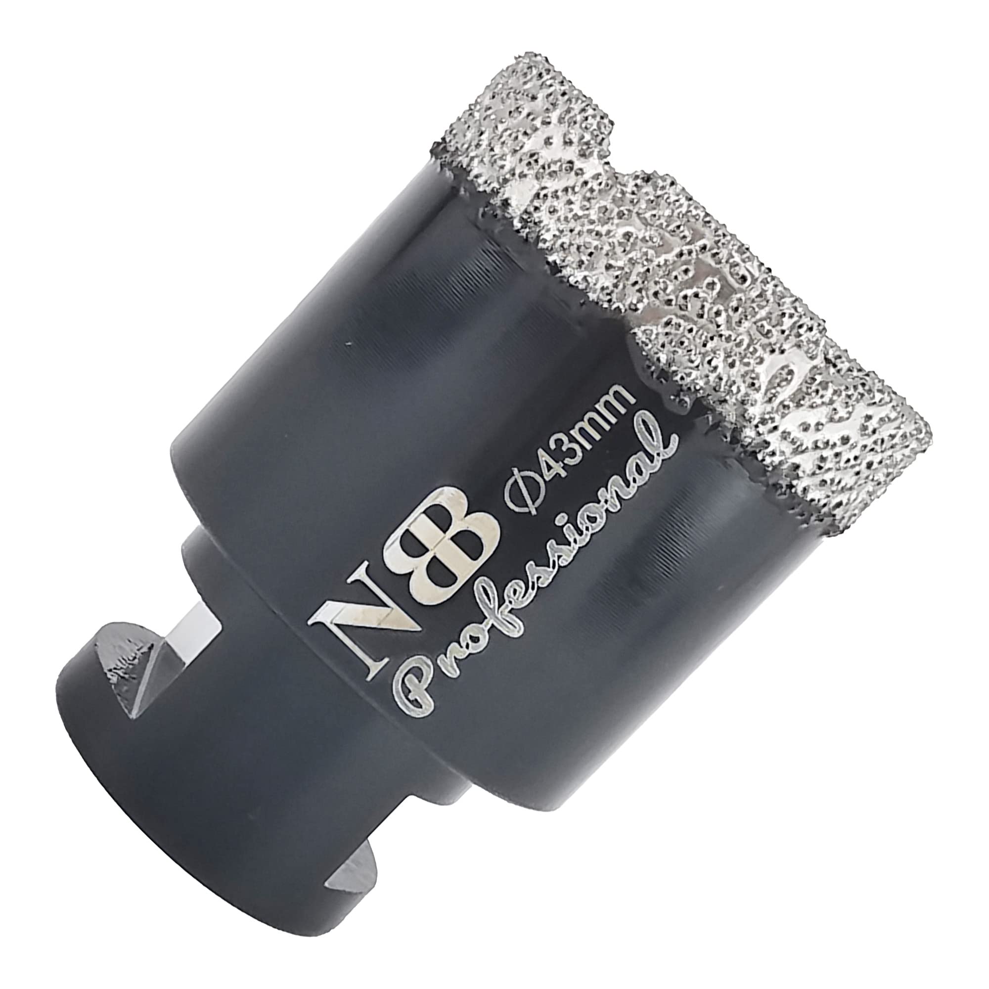 NBB Vacuum brazed Diamond Hole Saw with M14, for Dry or Wet Drilling Professionally on Hard Porcelain, Ceramic, Tile, Granite, Marble, Fast, Durable, for Angle Grinder (43mm)