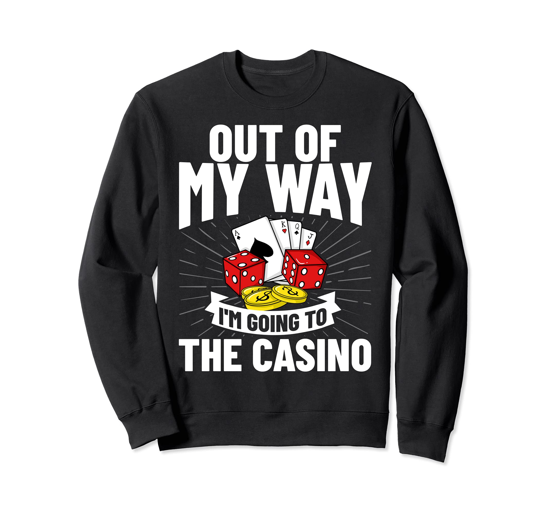 Casino Slot Machine Game Chips Card Player Sweatshirt — image 1