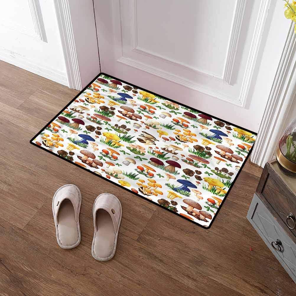 Custom&blanket Large Door Mat Mushroom Doormat Shoes
