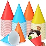 Eaasty 100 Pcs Snow Cone Cups 4.5 oz Disposable
