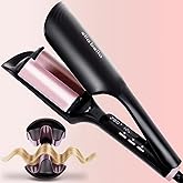 ELLA BELLA® Ultimate Waver Curling Iron • Crimper Hair Tool • Adjustable Heat Settings • Dual Voltage Hair Curler • Anti-Scald Tech • Ionic Ceramic Coating for Long-Lasting, Frizz-Free Beach Waves