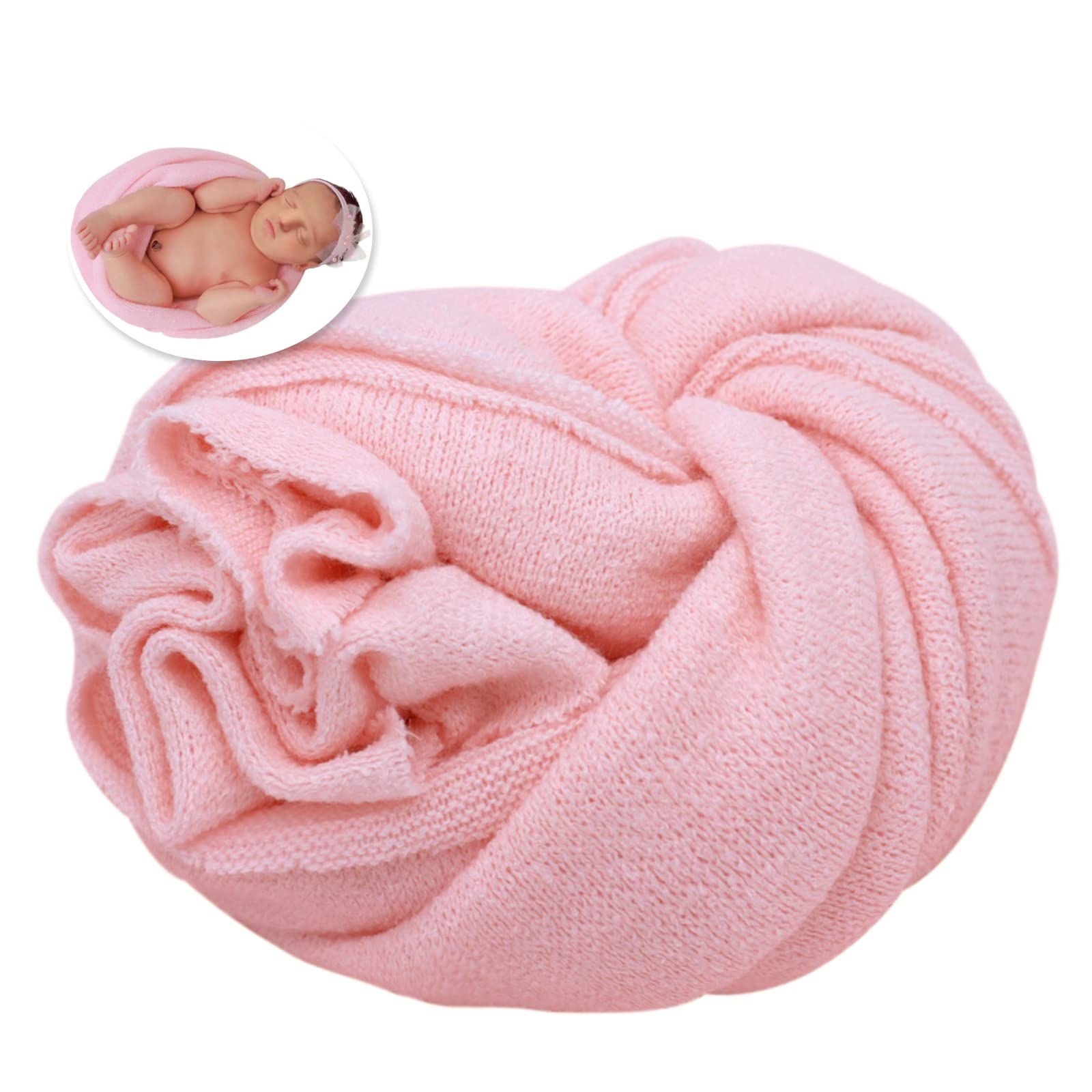 Photo 1 of Newborn Posing Wrap Newborn Photography Props Soft Stretch Knit Blanket Handmade Wrap for Baby Boys Girls Photoshoot