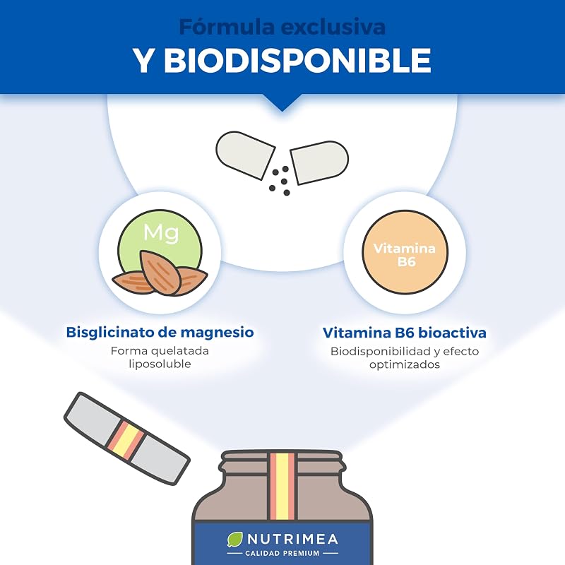 Magnesio Bisglicinato | Con Vitamina B6 | 90 Cápsulas Veganas