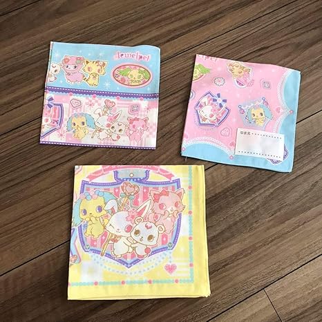 Amazon ジュエルペットハンカチ3枚セット名前スペースあり入園入学 アニメ 萌えグッズ 通販
