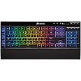CORSAIR K57 RGB Wireless Gaming Keyboard - <1ms response time with Slipstream Wireless - Connect with USB dongle, Bluetooth or wired - Individually Backlit RGB Keys, Black