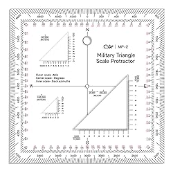 CYA Military Map Protractor Coordinate Scale Map