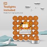 Price's Petali Citrus Scented Tealights 25 Pack 4 Hour Burn Time view 7