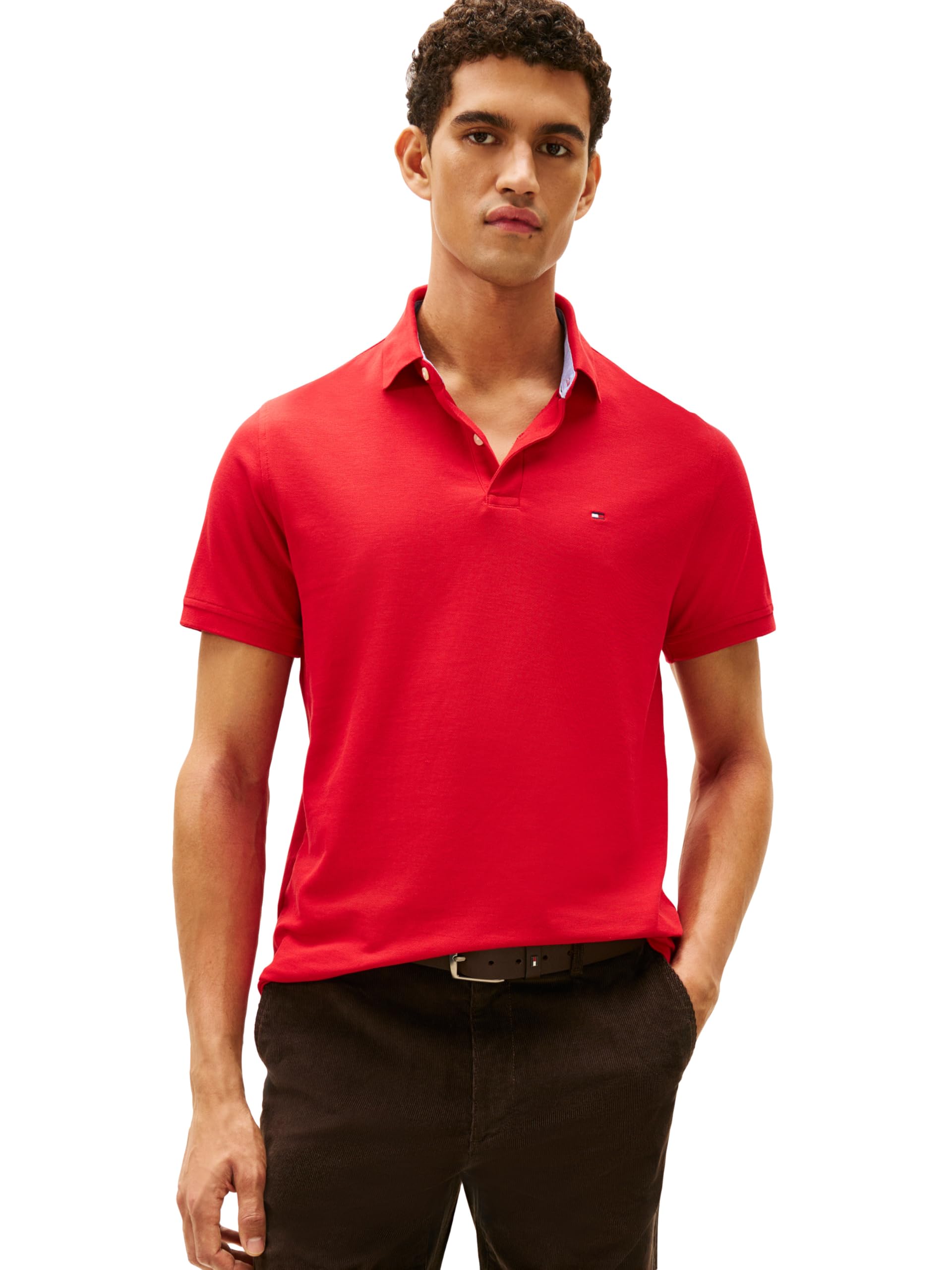 Tommy Hilfiger Men's Big & Tall Short Sleeve Polo Shirt in Customs-Fit Image