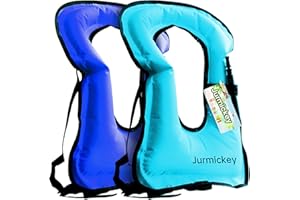 JURMICKEY 2Pcs Inflatable Snorkel Vest Adults