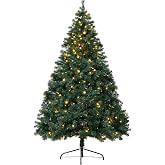 4FT Christmas Tree with Warm Light,Artificial Xmas Tree for Christmas Decor | Artificial Christmas Tree with Lights,realistic branches and a sturdy metal base,as Xmas decoration by DNKMOR