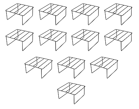 ORCHID ENGINEERS Metal Square Plant Stand Flower Pot Stand, Size: Width-21cm, Height-11cm (Pack of -12) Black (Black, Pack of 12)