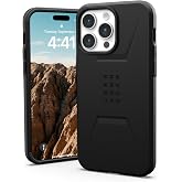 URBAN ARMOR GEAR UAG [Updated Version] Case Compatible with iPhone 15 Pro Max Case 6.7" Civilian Black Built-in Magnet Compatible with MagSafe Charging Rugged Mil-Grade Dropproof Protective Cover