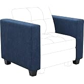 Belffin Armrest Module for Modular Sectional Sofa Couch Side Armrest for Sectional Modular Sofa Fabric Blue