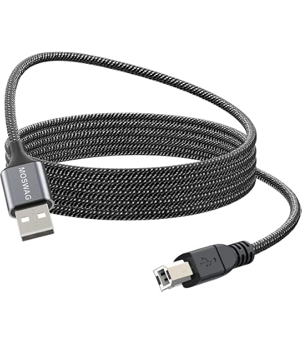 Ablegrid 6ft USB 2.0 Printer Cable – Compatible With HP Deskjet 2512, 2514, 2540, 2541 & More