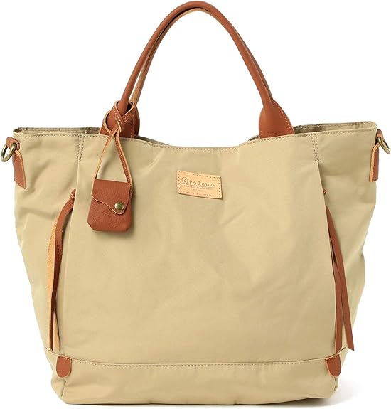 Amazon レイビームス バッグ Toleur ポリエステル 2way トートバッグ レディース ベージュ One Size トートバッグ