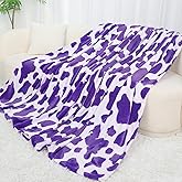SEEGU Twin Size Blankets for Bed & Couch - Large Lightweight Purple Fleece Throws for Women, Warm Plush Cozy Bedding for Bedroom Decor 60"x 80"