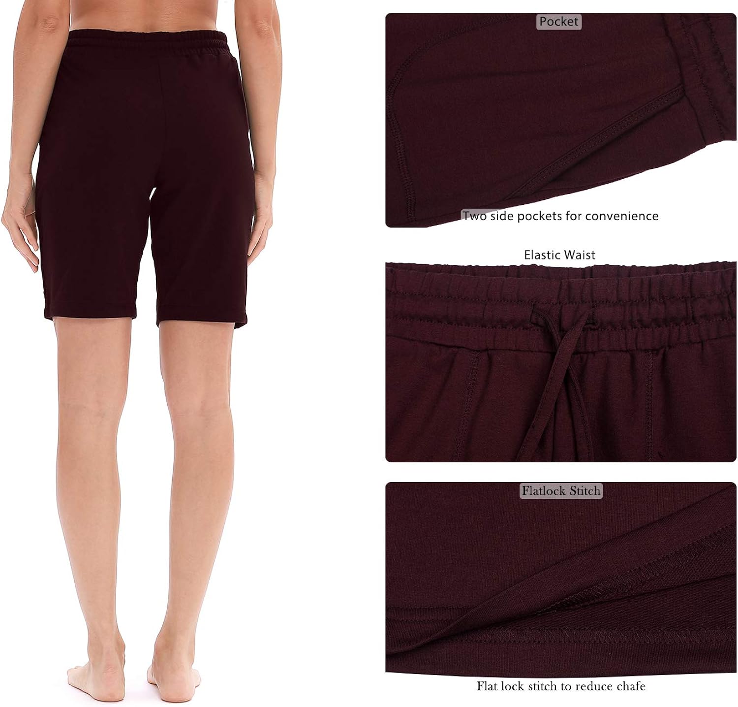 icyzone Athletic Running Yoga Shorts for Women - Women's Workout Active Lounge Bermuda Shorts with Pockets: Clothing