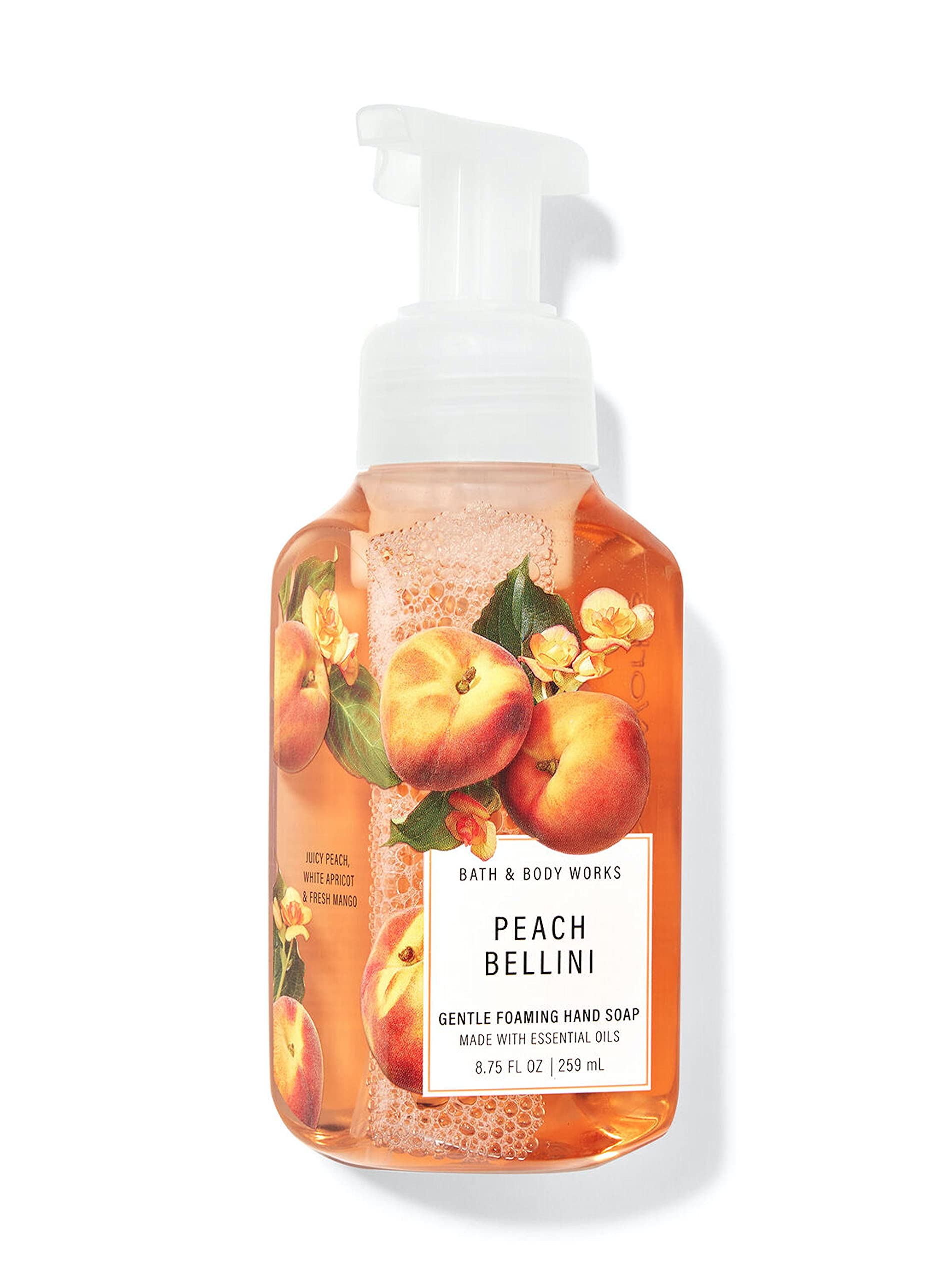 Bath & Body Works PEACH BELLINI Gentle Foaming Hand Soap 8.75 oz / 259 mL
