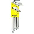 Bondhus 16936 Set of 12 Balldriver L-wrenches w/BriteGuard,Long,sizes .050-5/16"