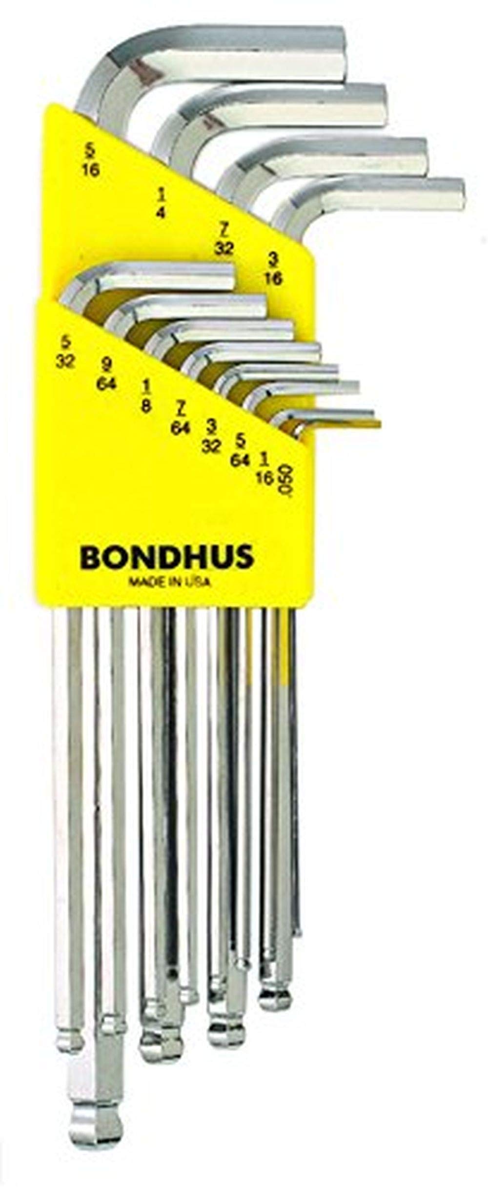 Bondhus, BLX12B BRITEGUARD BALLEND HEX Key Set 0.050"-5/16", 16936