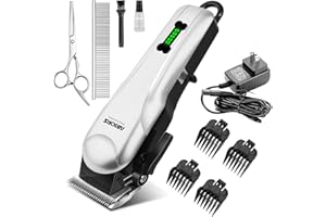 Aibors Quiet Dog Grooming Clippers - 2000mAh Long-lasting Dog Clippers for Grooming,Waterproof Rechargeable Cordless Clippers for Dogs Grooming,Adjustable Safe and Easy to Clean Home Pet Grooming Tool