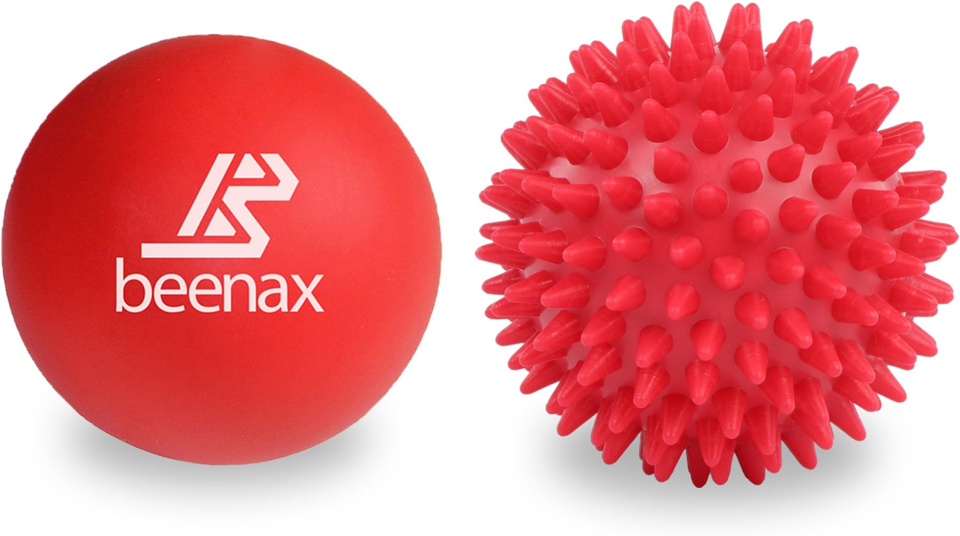 Beenax Lacrosse & Spiky Massage Ball Set - Perfect for Trigger Point Therapy, Myofascial Release, Plantar Fasciitis, Deep Tissue and Muscle Relief - Designed to Relieve Stress and Relax Tight Muscles