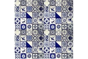 COLOR Y TRADICIÓN 25 Hand Painted Talavera Mexican Tiles 4"x4" Blue & White
