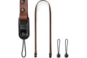 C Coiro Slim Leather Camera Strap with Quick Release, Neck Adjustable Camera Shoulder Strap DSLR SLR Compatible with Fuji Son