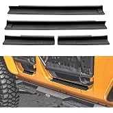 Door Sill Guards Protectors for Jeep Wrangler JK JKU 2007-2018 4 Door | Front &amp; Rear Door Entry Guard Kit, Fits JK Unlimited, ABS Plastic, Anti-Scratch Design, Entry Area Coverage, Easy Install